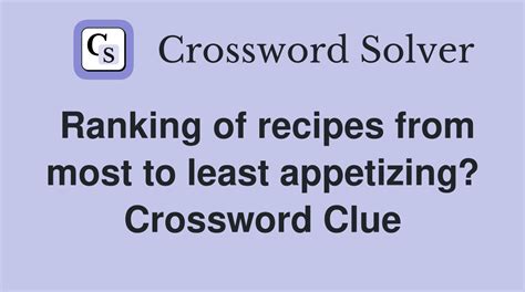 appetizing crossword clue